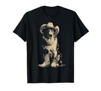 Australian Shepherd mit Cowboyhut Aussie Dog Western T-Shirt