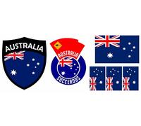 Australien Aufbügler Wappen Transferbügeln Zum Aufbügeln 6 Stück Kleidungsstücke T-Shirt Bügelmotiv - 6B