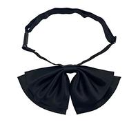 AUSUAYA Damen-Fliege, aus Seide, vorgebunden, japanische Kawaii-Schulmädchen-Uniform, Anime-Fliege für Lolita-Floppy-Krawatte, GB-FWBT-1, Schwarz , One size