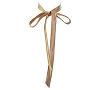 AUSUAYA Damen Fliege für Mädchen, Damen-krawatte Selbstknoten für Büro-Dame & Schuluniform für Karneval Fliege DE-W-B-T1 (Champagner Gold)