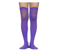 AUSUAYA Damen-Weihnachtsstrümpfe, Nylon, blickdicht, Oberschenkelhoch, Schulmädchen, durchscheinend, über Knie, Seide, für Cosplay, Party GB-NL-W3, violett, Einheitsgröße