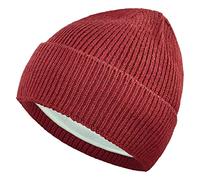AUSUAYA Fleece gefütterte Beanie für Frauen Männer, warme Wintermützen für kaltes Wetter Schädelmütze S-K-H-1 (Burgundisch)