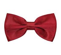 AUSUAYA GBMBT3 Herren-Fliege, vorgebunden, aus Seide, für Teenager, Jungen, klassische Tux-Fliege für Hochzeit, Valentinstag, Party, große Krawatte, burgunderfarben, Einheitsgröße