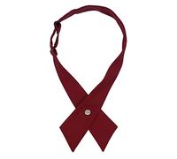 AUSUAYA GBW-B-T2 Kreuzfliege, vorgebundene Crossover-Krawatte für Schulmädchen, Uniform, Cosplay, T-Shirt oder Valentinstag, burgunderfarben, One size