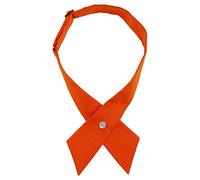 AUSUAYA GBW-B-T2 Kreuzfliege, vorgebundene Crossover-Krawatte für Schulmädchen, Uniform, Cosplay, T-Shirt oder Valentinstag, Orange, One size