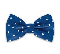 AUSUAYA Herren Polka Dots Fliege, Teen Boy's Formal Tuxedo Bowtie For Casual Graduation or Father Wedding Party BT-BD1 (Blau mit weißen Tupfen)