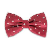 AUSUAYA Herren Polka Dots Fliege, Teen Boy's Formal Tuxedo Bowtie For Casual Graduation or Father Wedding Party BT-BD1 (Rot mit weißen Polka Dots)
