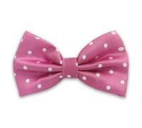 AUSUAYA Herren Polka Dots Fliege, Teen Boy's Formal Tuxedo Bowtie For Casual Graduation or Father Wedding Party BT-BD1 (Rosa mit weißen Tupfen)