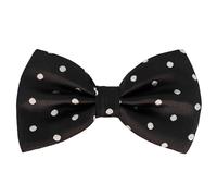 AUSUAYA Herren Polka Dots Fliege, Teen Boy's Formal Tuxedo Bowtie For Casual Graduation or Father Wedding Party BT-BD1 (Schwarze und weiße Tupfen)