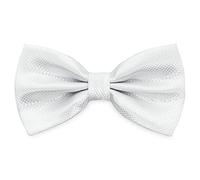 AUSUAYA Pre Tied Plaid Muster Fliege für Männer, Formal Smoking Fliegen für Hochzeit Party Krawatte oder M-M-B2T (weiß)