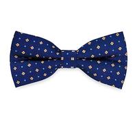 AUSUAYA Seide vorgebundene Fliege für Männer, Teenager Junge formale Smoking oder Hochzeit Fliegen für Vatertag N-M-T5 (Marineblau mit rotem Plaid)