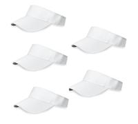 AUSUAYA Sonnenblenden-Hüte für Damen oder Herren, UV-Schutz, Sonnenkappe mit Stirnband für Strand & Pool oder Golf & Tennis GB-T-Y-M8, Z - 5er-Pack - Weiß, Einheitsgröße