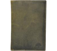 Ausweisetui aus Vintage-Leder, olivgrün.