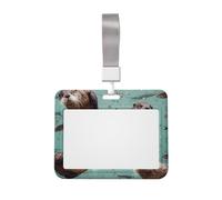 Ausweishalter mit Umhängeband, Hartplastik, Ausweishalter, Otter, Namensschild-Halter für Arbeit, Büro, Damen, Herren