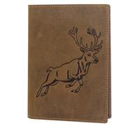 Ausweismappe mit Hirsch RFID cognac