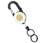 Ausziehbarer Schlüsselanhänger mit hoher Belastbarkeit | Karabinerhaken-Schlüsselring | Schlüsselanhänger mit Ausweishalter und Stahlseil,Für Outdoor, Camping, Bergsteigen, Klettern, Angeln und Wander