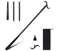 Ausziehbarer Schuhlöffel,62-90cm Metall Schuhanzieher Lang,Ausziehbar Metall Schuhanzieher, Teleskopisch Schuhanzieher für Herren, Damen, Kinder, Senioren