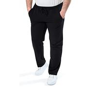 Authentic Klein Klassische gerade geschnittene Herren Jogginghose für Sport- und Freizeit aus Baumwollmischgewebe in Kurz, Lang und Übergrößen,Schwarz,26