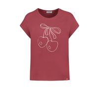 Authentic Style - RE9CIFQtU2hpcnQgUHJpbnQg garnet red - Gr. - XS