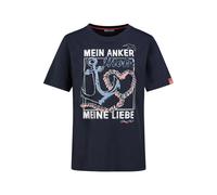 Authentic Style - RE9CIFQtU2hpcnQgUHJpbnQg navy - Gr. - M