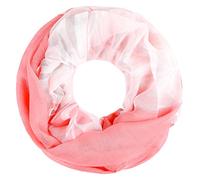 Autiga leichter Damen XXL Schlauchschal Infinity Loop Schal Rundschal Blumen Blüten Tube Scarf Floraler Print pink