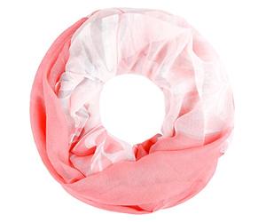 Autiga leichter Damen XXL Schlauchschal Infinity Loop Schal Rundschal Blumen Blüten Tube Scarf Floraler Print pink