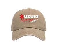 Auto Baseballkappe für Suzuki SX4 S-Cross 2021 2022 2023, Auto Sport Baseball Cap Unisex Kappe Baumwolle Baseball Cap Verstellbare Suzuki Logo Baseballkappe für Herren und Damen,Khaki