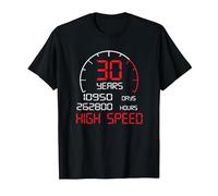 Auto Fan 30 Jahre Motorsport | Auto Anzeige 30. Geburtstag T-Shirt, Herren, Schwarz, L