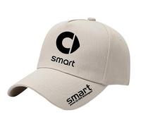 Auto Kappe für Smart #1, Baseballkappe Basecap Mütze Basecap Herren Unisex Kappe Verstellbar Baumwolle mit Auto Logo Baseball Cap für Herren Damen Zubehör,Beige
