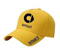 Auto Kappe für Smart #1, Baseballkappe Basecap Mütze Basecap Herren Unisex Kappe Verstellbar Baumwolle mit Auto Logo Baseball Cap für Herren Damen Zubehör,Yellow