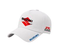 Auto Kappe für Suzuki Splash, Baseballkappe Basecap Mütze Basecap Herren Unisex Kappe Verstellbar Baumwolle mit Auto Logo Baseball Cap für Herren Damen Zubehör,White