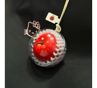 Auto-Rückspiegel-Schlüsselanhänger, 5 cm, Schaumstoff- und Acryl-Design, geeignet für Auto-Innendekoration (rot)