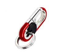 Auto Schlüsselanhänger für Seat Leon MK4 Tarraco Ateca Skoda Octavia 2020, Double Ring Key Chain mit Karabiner Schlüsselanhänger, Zinklegierung, für Männer und Frauen,Red