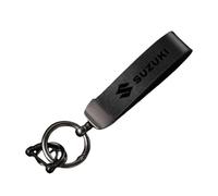 Auto Schlüsselanhänger für Suzuki Swift 2017-2023, Schlüsselanhänger Auto Leder Schlüsselring Schlüsselanhänger Leder mit Logo für Mann und Frau Auto Ersetzen Zubehör,Black