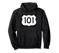 Autobahn Route 101 Roadtrip Reisen Biker Pullover Hoodie