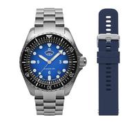 Ruhla 4960M3_set Herrenuhr Automatik Minentaucher mit blauem Wechselband