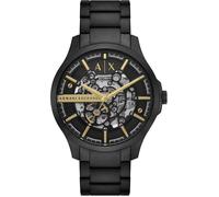 Automatikuhr ARMANI EXCHANGE, schwarz, Armbanduhren, Damen, Automatikuhr, Armbanduhr,Herrenuhr,Edelstahl,mechanisch,skelettiertes Zifferblatt (21285823-0) schwarz