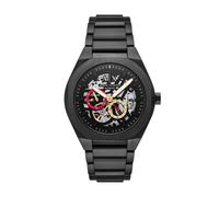 Automatikuhr ARMANI EXCHANGE, schwarz, rot, Armbanduhren, Damen, Automatikuhr, Armbanduhr, Herrenuhr, Edelstahlarmband, analog, 12/24-Std.-Anzeige (62043010-0) schwarz, rot