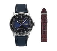Automatikuhr BAUHAUS "G38 Automatic", blau (dunkelblau), Armbanduhren, Herren, Automatikuhr, Armbanduhr, Herrenuhr, Made in Germany, Mechanische Uhr, Lederarmband (33381151-0) dunkelblau