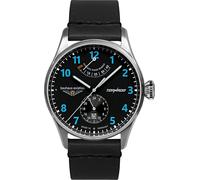 Automatikuhr BAUHAUS "Tornado", schwarz, Armbanduhren, Herren, Automatikuhr, Armbanduhr, Herrenuhr, Made in Germany, Mechanische Uhr, Lederarmband (58872725-0)