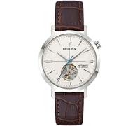 Automatikuhr BULOVA, braun, Armbanduhren, Damen, Automatikuhr, Armbanduhr, Herrenuhr, Mechanische Uhr, Lederarmband, analog (35026226-0) braun