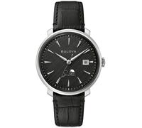 Automatikuhr BULOVA "Frank Sinatra", schwarz, Armbanduhren, Herren, Automatikuhr, Armbanduhr, Herrenuhr, Damenuhr, Lederarmband, Saphirglas (36717869-0)