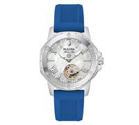 Automatikuhr BULOVA "Marine Star Automatic", blau, Armbanduhren, Damen, Automatikuhr, Armbanduhr, Damenuhr, bis 10 bar wasserdicht, Saphirglas (55253009-0)