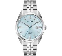 Automatikuhr BULOVA, silber (silberfarben, hellblau), Armbanduhren, Damen, Automatikuhr, Armbanduhr, Herrenuhr, Damenuhr, Edelstahlarmband, Saphirglas (25448257-0) silberfarben, hellblau