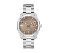 Automatikuhr BULOVA "Surveyor", silberfarben, braun, Armbanduhren, Herren, Automatikuhr, Armbanduhr, Damenuhr, Herrenuhr, Mechanische Uhr, Edelstahlarmband (36191932-0)