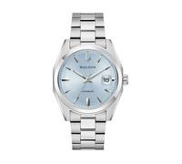 Automatikuhr BULOVA "Surveyor", silberfarben, hellblau, Armbanduhren, Damen, Automatikuhr, Armbanduhr, Damenuhr, Herrenuhr, Mechanische Uhr, Edelstahlarmband (13200540-0) silberfarben, hellblau