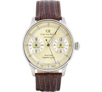 Automatikuhr CARL VON ZEYTEN "Schönmünzach", braun (braun, beige), Armbanduhren, Herren, Automatikuhr, Armbanduhr, mechanische Uhr, Herrenuhr, Made in Germany, Dualzeit (69116015-0) braun, beige