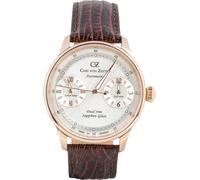 Automatikuhr CARL VON ZEYTEN "Schönmünzach", braun (braun, weiß), Armbanduhren, Herren, Automatikuhr, Armbanduhr, mechanische Uhr, Herrenuhr, Made in Germany, Dualzeit (27955436-0) braun, weiß