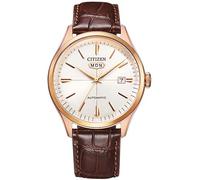 Automatikuhr CITIZEN "Crystal Seven", braun, Armbanduhren, Herren, Automatikuhr, Armbanduhr, Mechanische Uhr, Herrenuhr, Datum, Lederarmband (94242259-0) braun
