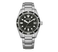 Automatikuhr CITIZEN "Diver Looking Automatik Unisex size", silberfarben, schwarz, Armbanduhren, Herren, Automatikuhr, Armbanduhr, Damenuhr, Herrenuhr, Edelstahlarmband, analog, Big Date (49236928-0)